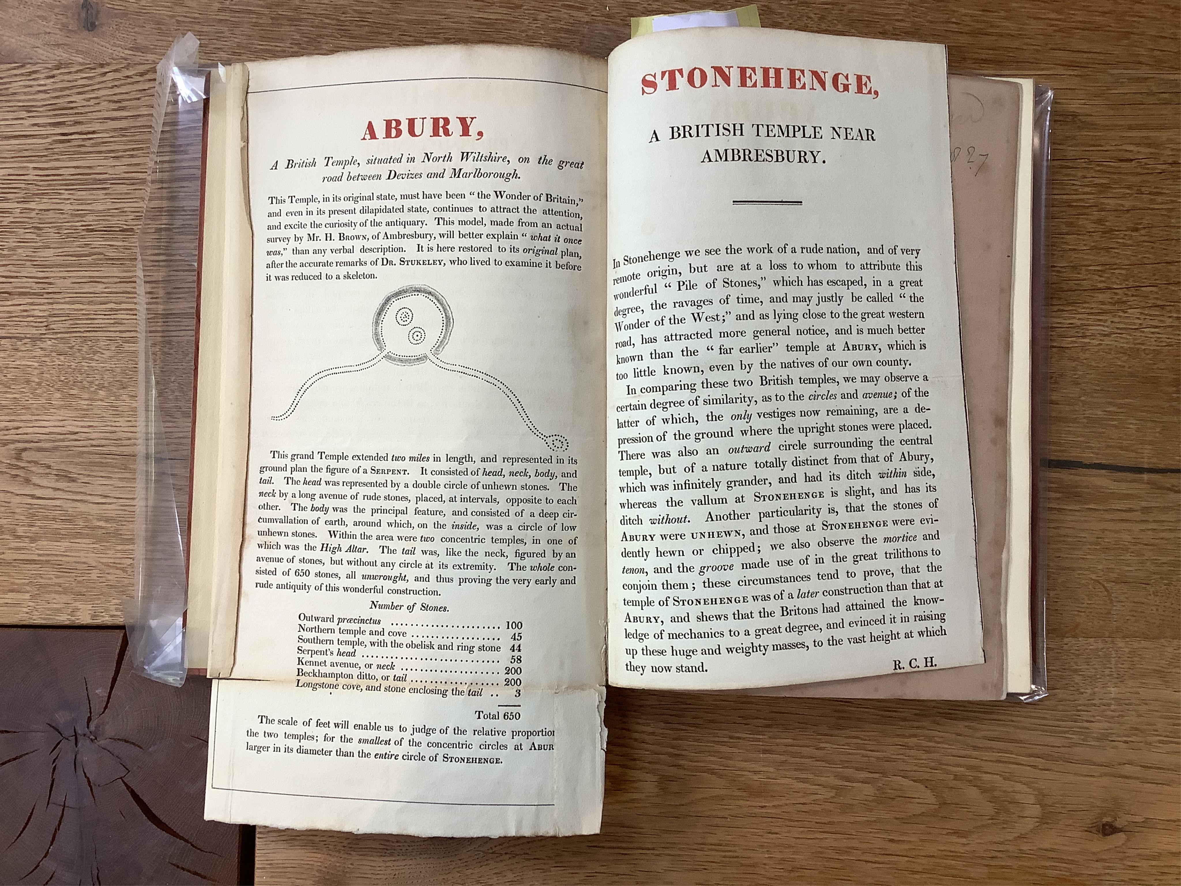 Miles, WM. Augustus. A Description of the Deverel Barrow, Opened A. D. 1825. Also, a Minute Account of the Kimmeridge Coal Money, a Most Mysterious and Nondescript Article. London: Nichols & Son, 1826. 4to, engraved 